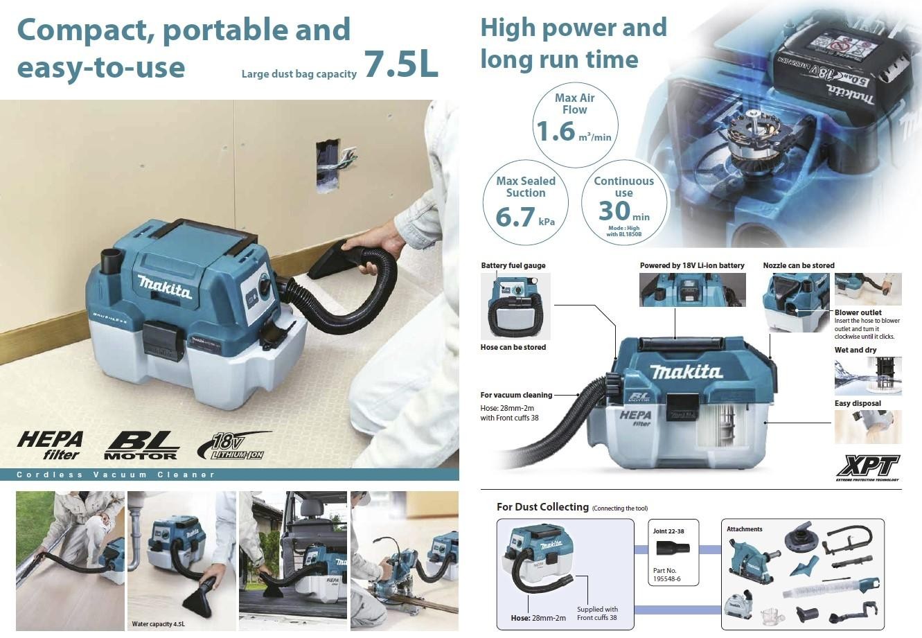 Makita dvc750lz deals hose