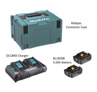 MKP3PT182 (198182-1) MAKITA POWER SOURCE KIT TWO PORT CHARGER WITH 5.0AH 18V BATTERY X2