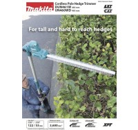 DUN461WZ MAKITA CORDLESS POLE HEDGE TRIMMER 18V 500MM (BARE UNIT)
